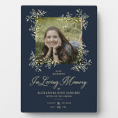 ハンドレターシックなフローリッシュネ結婚ビーズメムラルP フォトプラーク (正面)