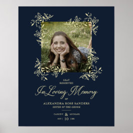 ハンドレターシックなフローリッシュネ結婚ビーズメムラルP ポスター