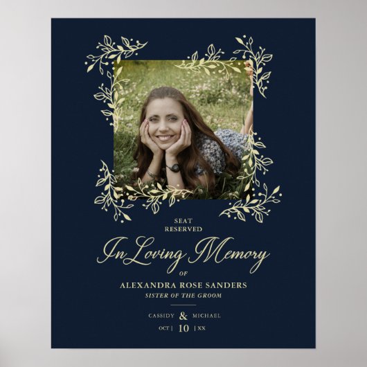 ハンドレターシックなフローリッシュネ結婚ビーズメムラルP ポスター (正面)