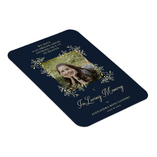 ハンドレターシックな華やかな海軍結婚の記念碑 マグネット (右側)