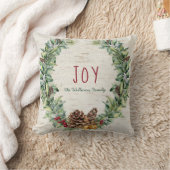 ハンドレタージョイファミリーナチュラルホリデーリース クッション (ブランケット)
