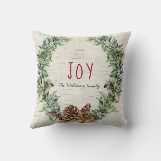 ハンドレタージョイファミリーナチュラルホリデーリース クッション (裏面)