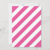 ハンドレタースクリプト甘い16トレンディーホットピンク金ゴールド 招待状 (裏面)