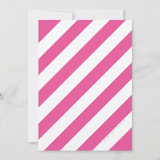 ハンドレタースクリプト甘い16トレンディーホットピンク金ゴールド 招待状 (裏面)