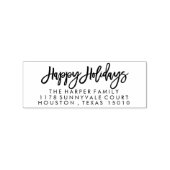 ハンドレターハッピーホリデーズ差出人住所スタンプ ラバースタンプ (押印)