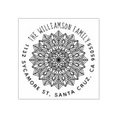 ハンドレターファミリーネームマンダラ差出人住所 ラバースタンプ (インプリント)