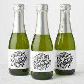 ハンドレターブライドメイド提案ミニシャンパン スパークリングワインラベル (ボトル)