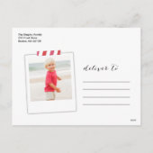 ハンドレターホリデーカードマルーン シーズンポストカード (裏面)