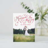 ハンドレターホリデ結婚したーとメリー シーズンポストカード (スタンド正面)