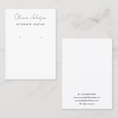 ハンドレターミニマルジュエリーイヤリングディスプレイ 名刺 (正面/裏面)