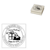 ハンドレターメリークリスマスキャット差出人住所 ラバースタンプ (押印)