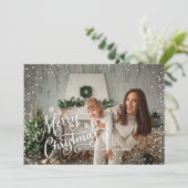 ハンドレターメリークリスマススノーフルフォト シーズンカード (スタンド正面)