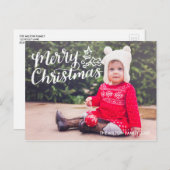 ハンドレターメリークリスマスフルフォトポストカード シーズンポストカード (正面/裏面)