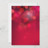 ハンドレターレッド《写真》ぼけ味ライツホリデーパーティー 招待状 (裏面)