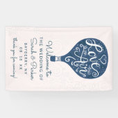 ハンドレター海軍ホットエアバルーン結婚の歓迎 横断幕 (横)