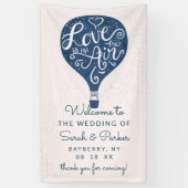 ハンドレター海軍ホットエアバルーン結婚の歓迎 横断幕 (縦)