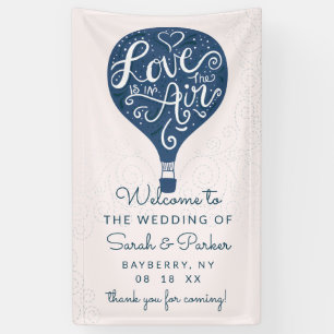 ハンドレター海軍ホットエアバルーン結婚の歓迎 横断幕