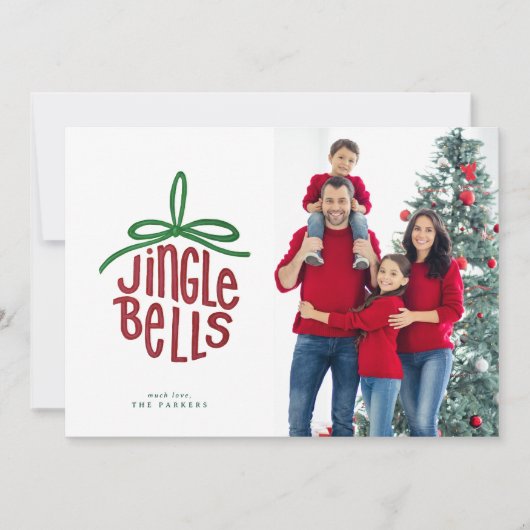 ハンドレタ絵を描ーのJingle Bellsオーナメント写真 (正面)
