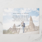 ハンドレタ3結婚枚Thank You Foil Card 箔招待状 (裏面)