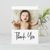 ハンドレットありがとうカスタムベイビーシャワー写真 サンキューカード (スタンド正面)