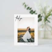 ハンドレットシンプルホワイトサンキュー ポストカード (スタンド正面)