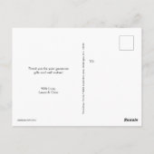 ハンドレットベビー足ブルーベビーシャワー感謝していユーザ ポストカード (裏面)