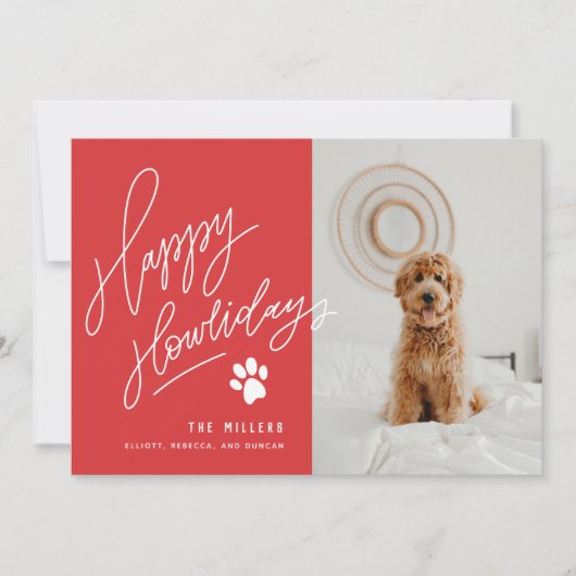 ハンドレットレッドハッピーハウリデイズポードッグ写真 シーズンカード (正面)