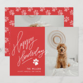 ハンドレットレッドハッピーハウリデイズポードッグ写真 シーズンカード (正面/裏面)
