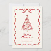 ハンドレッド図解入りの、写真付きのフェスティバル写真クリスマス シーズンカード (正面)