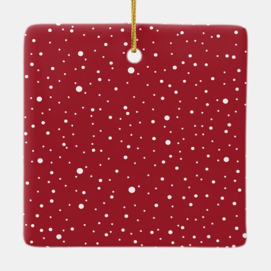 ハンドレッド絵を描ワンターベリーリースクリスマス セラミックオーナメント (裏面)