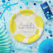 ハンドレモ色彩の鮮やかンピンクベビーシャワー ペーパープレート (パーティー)