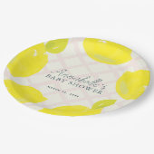 ハンドレモ色彩の鮮やかンピンクベビーシャワー ペーパープレート (アングル)