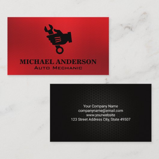 ハンドレンチ | 整備士技術者 名刺 (正面/裏面)