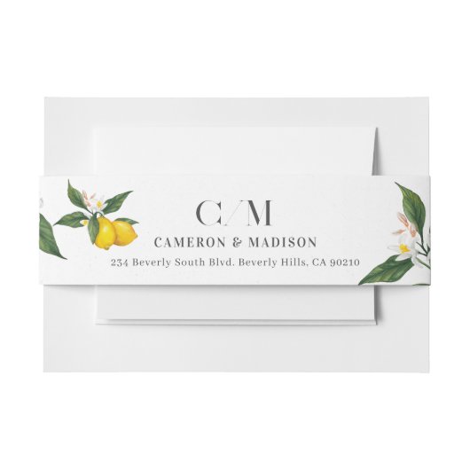 ハンドレ絵を描モンスブロッサム結婚ズ 招待状ベリーバンド (正面例)