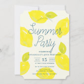 ハンドレ絵を描モンピックサマー誕生日 招待状 (正面)