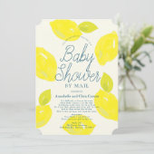 ハンドレ絵を描モンブルーベイビーシャワー（郵便） 招待状 (スタンド正面)