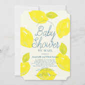 ハンドレ絵を描モンブルーベイビーシャワー（郵便） 招待状 (正面)