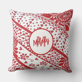 ハンドレ色彩の鮮やかッドヘナメーンディパターン クッション