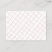 ハンドレ色彩の鮮やかモンピンククチェックベビーシャワーアドバイス エンクロージャーカード (裏面)