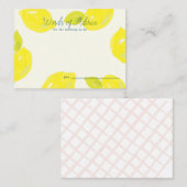 ハンドレ色彩の鮮やかモンピンククチェックベビーシャワーアドバイス エンクロージャーカード (正面/裏面)