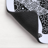 ハンド図解入りの、写真付きのアートフローラパンダベア マウスパッド (コーナー)