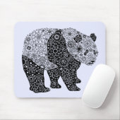 ハンド図解入りの、写真付きのアートフローラパンダベア マウスパッド (マウス)