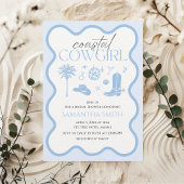 ハンド図解入りの、写真付きのコースト女性のカーボーイブライダルシャワー 招待状