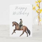 ハンド図解入りの、写真付きのホース&ライダー誕生日カード カード (黄色い花)
