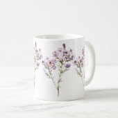 ハンド図解入りの、写真付きのワイルドフラワープリントマグ コーヒーマグカップ (正面右)