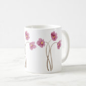 ハンド図解入りの、写真付きのワイルドフラワープリントマグ コーヒーマグカップ (正面右)