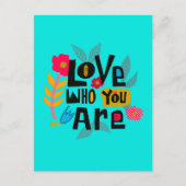 ハンド感動的レターラブ引用文 ポストカード (正面)