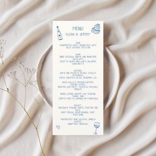 ハンド書スケッチスクライブラウ結婚ズ メニュー