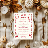 ハンド書スケッチスクライブルドードルレッド結婚ズ メニュー