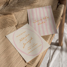 ハンド書レトロピスカラフルおもしろい結婚ズ セーブザデート